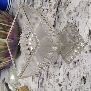 Vintage Glass Pedestal Dish